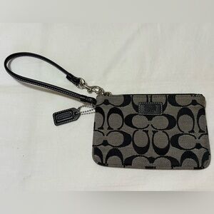 Coach Signature Black and Gray Pouch